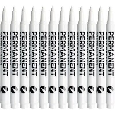 INF Feinminen-Permanentmarker 12er-Pack – Schnelltrocknend, wasserfest, für mehrere Oberflächen INF Feinminen-Permanentmarker 12er-Pack – Schnelltrocknend, wasserfest, für mehrere Oberflächen