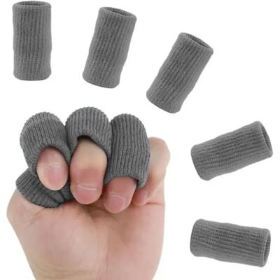 INF 20er-Packung Sport-Fingerlinge - Atmungsaktiver, elastischer Fingerschutz Dunkelgrau INF 20er-Packung Sport-Fingerlinge - Atmungsaktiver, elastischer Fingerschutz Dunkelgrau