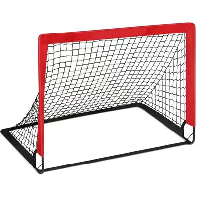 INF Tragbares klappbares Fußball-Einzeltor - Trainings-Tor mit 7mm Fiberglasstange, 420D Oxford-Gewebe und 5cm Polyesternetz, Rot INF Tragbares klappbares Fußball-Einzeltor - Trainings-Tor mit 7mm Fiberglasstange, 420D Oxford-Gewebe und 5cm Polyesternetz, Rot