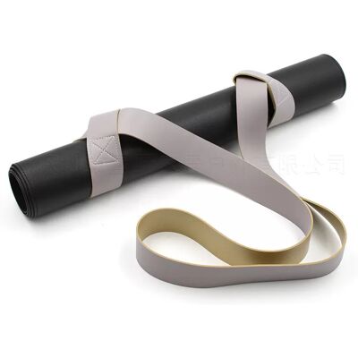 INF Yoga-Matten-Tragegurt - PU-Leder, 180 cm lang Grau INF Yoga-Matten-Tragegurt - PU-Leder, 180 cm lang Grau