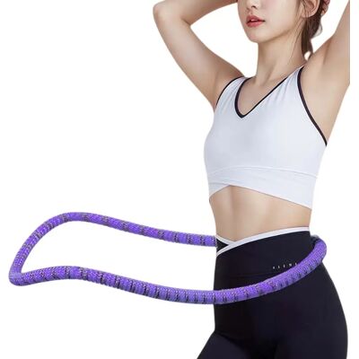 INF Weicher, gewichteter Hula-Hoop-Reifen für Fitness, Taillenabnahme, faltbar & tragbar Violett INF Weicher, gewichteter Hula-Hoop-Reifen für Fitness, Taillenabnahme, faltbar & tragbar Violett