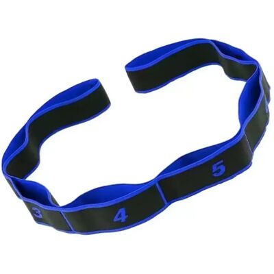 INF 8-teilige nummerierte Stoff-Widerstandsbänder 2er-Pack - Multi-Schlaufen-Dehnriemen für Yoga, Pilates, Tanz und Blau+Schwarz INF 8-teilige nummerierte Stoff-Widerstandsbänder 2er-Pack - Multi-Schlaufen-Dehnriemen für Yoga, Pilates, Tanz und Blau+Schwarz