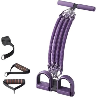 INF Fußpedal-Widerstandsband Lila – 4-strängiges Latex-Sit-up-Hilfsband und Beintrainer für zu Hause mit reißfestem Zugseil 100 lbs INF Fußpedal-Widerstandsband Lila – 4-strängiges Latex-Sit-up-Hilfsband und Beintrainer für zu Hause mit reißfestem Zugseil 100 lbs
