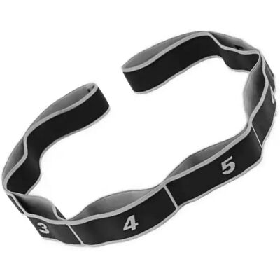 INF 8-teilige nummerierte Stoff-Widerstandsbänder 2er-Pack - Multi-Schlaufen-Dehnriemen für Yoga, Pilates, Tanz und Schwarz+Grau INF 8-teilige nummerierte Stoff-Widerstandsbänder 2er-Pack - Multi-Schlaufen-Dehnriemen für Yoga, Pilates, Tanz und Schwarz+Grau