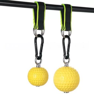 INF Klimmzug-Griffball (Durchmesser 7.2cm) - Gelber PU Hängender Grifftrainer für Finger-, Handgelenk- und Unterarmkraft INF Klimmzug-Griffball (Durchmesser 7.2cm) - Gelber PU Hängender Grifftrainer für Finger-, Handgelenk- und Unterarmkraft