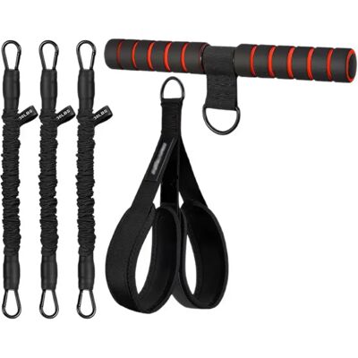INF Aufgerüstetes Fußpedal-Widerstandsband-Set – Sit-up-Hilfe & Bein-Toning-Trainer, EVA+Latex, Mehrere Farben Schwarz INF Aufgerüstetes Fußpedal-Widerstandsband-Set – Sit-up-Hilfe & Bein-Toning-Trainer, EVA+Latex, Mehrere Farben Schwarz