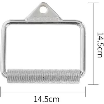 INF D-Griff Kabelbefestigung - Silberner Stahl-D-Griff für ein- oder beidhändiges Kabeltraining, 14.5x14.5x3cm INF D-Griff Kabelbefestigung - Silberner Stahl-D-Griff für ein- oder beidhändiges Kabeltraining, 14.5x14.5x3cm