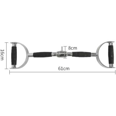 INF Doppelgriff-Pressdown-Sattelstange für Kabelmaschinen — ergonomische, drehbare Latissimus- und Sitz-Ruderhalterung, Stahl, INF Doppelgriff-Pressdown-Sattelstange für Kabelmaschinen — ergonomische, drehbare Latissimus- und Sitz-Ruderhalterung, Stahl,