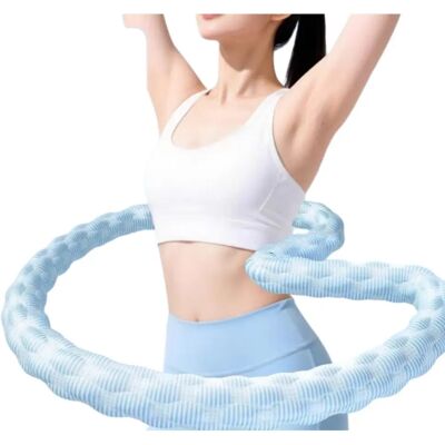 INF Weicher gewichteter Hula-Hoop 1.5kg — Gepolsterter, faltbarer Stahlkern für taillefreundliches Fitnesstraining zu Hause Blau INF Weicher gewichteter Hula-Hoop 1.5kg — Gepolsterter, faltbarer Stahlkern für taillefreundliches Fitnesstraining zu Hause Blau
