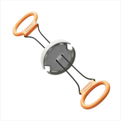 INF Schwungrad-Armtrainer – Trägheitswiderstand für Arme, Schultern und Rumpf, TPE-Griffe, Massagefunktion Grau+Orange INF Schwungrad-Armtrainer – Trägheitswiderstand für Arme, Schultern und Rumpf, TPE-Griffe, Massagefunktion Grau+Orange