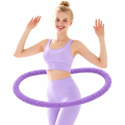 INF Weicher gewichteter Hula-Hoop - Stahlkern, stoffbezogen, 2,5kg wirksames Gewicht, faltbar, Anti-Quetsch-Design Violett INF Weicher gewichteter Hula-Hoop - Stahlkern, stoffbezogen, 2,5kg wirksames Gewicht, faltbar, Anti-Quetsch-Design Violett