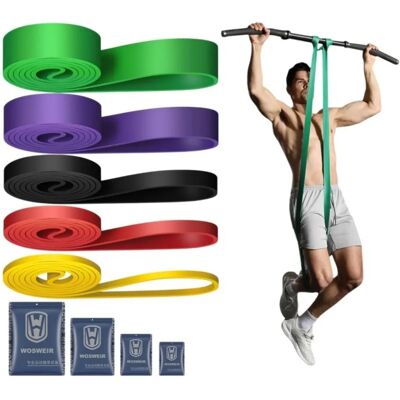 INF Fünfteiliges TPE-Widerstandsband-Set für Yoga, Dehnen, Fitness und Muskeltraining INF Fünfteiliges TPE-Widerstandsband-Set für Yoga, Dehnen, Fitness und Muskeltraining