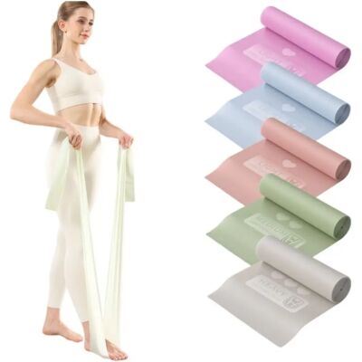 INF TPE-Widerstandsband-Set mit 5 Stufen für Yoga, Pilates, Krafttraining und Dehnung INF TPE-Widerstandsband-Set mit 5 Stufen für Yoga, Pilates, Krafttraining und Dehnung
