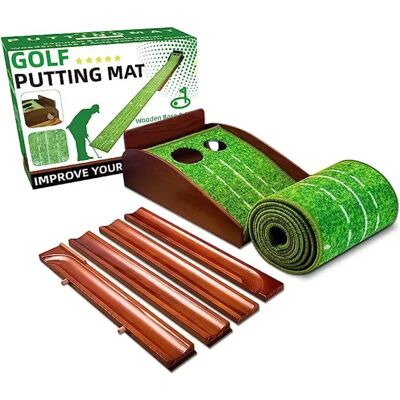 INF Faltbare Golf Putting Matte mit automatischer Ballrückgabe - Indoor Golf Trainingshilfe INF Faltbare Golf Putting Matte mit automatischer Ballrückgabe - Indoor Golf Trainingshilfe