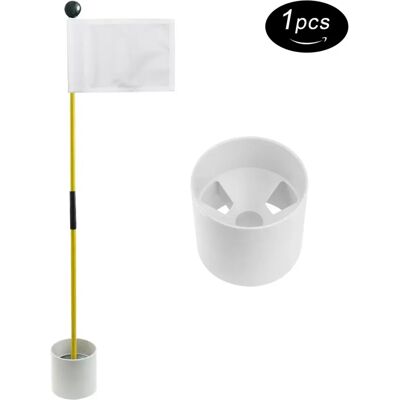 INF Tragbares Golf Putting Green Flaggenstock Set mit Lochbecher Weiß INF Tragbares Golf Putting Green Flaggenstock Set mit Lochbecher Weiß