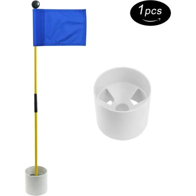 INF Tragbares Golf Putting Green Flaggenstock Set mit Lochbecher Blau INF Tragbares Golf Putting Green Flaggenstock Set mit Lochbecher Blau