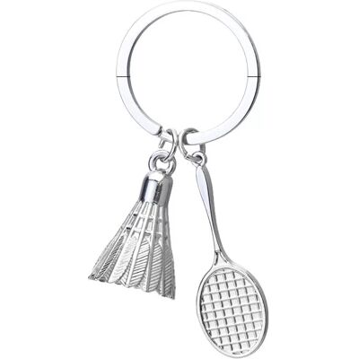 INF Schlüsselanhänger Badminton-Schläger Silber X-450 - Stilvolles Sportgeschenk INF Schlüsselanhänger Badminton-Schläger Silber X-450 - Stilvolles Sportgeschenk