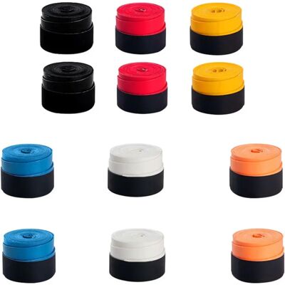 INF Badminton Overgrip Tape 12er-Pack — PU schweißabsorbierendes Anti-Rutsch-Griffband, 120cm x 2.7cm, Mehrfarbig INF Badminton Overgrip Tape 12er-Pack — PU schweißabsorbierendes Anti-Rutsch-Griffband, 120cm x 2.7cm, Mehrfarbig