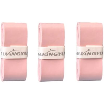INF Badminton Overgrip PU Griffband 3er-Pack — Schweißabsorbierendes, rutschfestes Griffband, 120cm x 2.5cm Rosa INF Badminton Overgrip PU Griffband 3er-Pack — Schweißabsorbierendes, rutschfestes Griffband, 120cm x 2.5cm Rosa