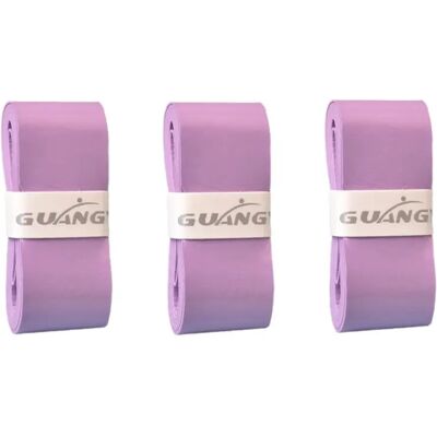 INF Badminton Overgrip PU Griffband 3er-Pack — Schweißabsorbierendes, rutschfestes Griffband, 120cm x 2.5cm Violett INF Badminton Overgrip PU Griffband 3er-Pack — Schweißabsorbierendes, rutschfestes Griffband, 120cm x 2.5cm Violett