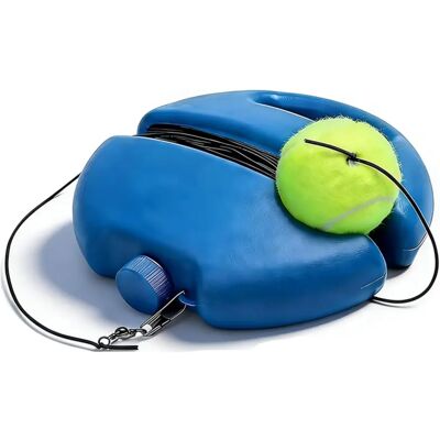 INF Tennis-Trainer-Basis mit 2 Tennisbällen – elastischer Seil-Rebounder, rutschfeste PE-Basis, tragbar, 30cm x 30cm INF Tennis-Trainer-Basis mit 2 Tennisbällen – elastischer Seil-Rebounder, rutschfeste PE-Basis, tragbar, 30cm x 30cm