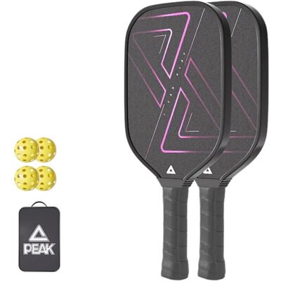 INF Fiberglas Pickleball-Schläger Set (2 Schläger, 4 Bälle) – Hoher Rückprall, Stoßdämpfend, Rutschfester Griff, Kantenschutz, INF Fiberglas Pickleball-Schläger Set (2 Schläger, 4 Bälle) – Hoher Rückprall, Stoßdämpfend, Rutschfester Griff, Kantenschutz,