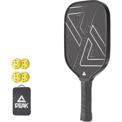 INF Fiberglas Pickleball-Schläger Set 2er mit 4 Bällen und Tragetasche – hohe Rückfederung, stoßabsorbierend, rutschfester INF Fiberglas Pickleball-Schläger Set 2er mit 4 Bällen und Tragetasche – hohe Rückfederung, stoßabsorbierend, rutschfester