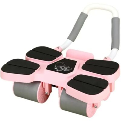 INF Ellenbogenstütze 4-Rad Ab-Roller mit federunterstützter Rückführung, schaumgepolsterter Ellenbogenauflage und Handyhalter Rosa INF Ellenbogenstütze 4-Rad Ab-Roller mit federunterstützter Rückführung, schaumgepolsterter Ellenbogenauflage und Handyhalter Rosa