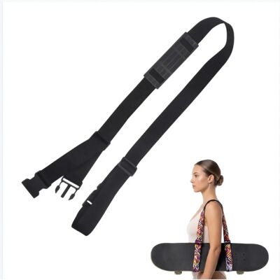 INF Skateboard-Schultertragegurt – Verstellbarer Polyester-Doppel-Board-Träger, Schwarz INF Skateboard-Schultertragegurt – Verstellbarer Polyester-Doppel-Board-Träger, Schwarz