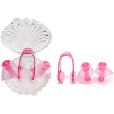 INF Muschel Design Schwimmen Nasenclip und Ohrstöpsel Set - Komfortabel und Wasserdicht Rosa INF Muschel Design Schwimmen Nasenclip und Ohrstöpsel Set - Komfortabel und Wasserdicht Rosa