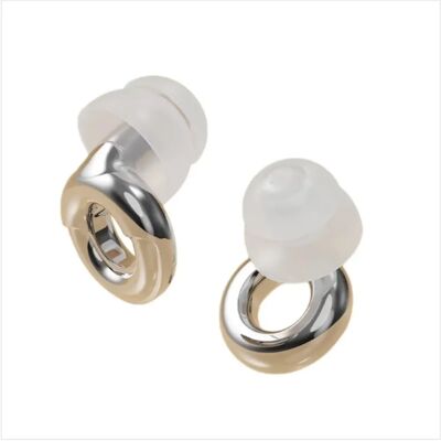 INF Set aus galvanisierten, geräuschdämpfenden Silikon-Ohrstöpseln – wasserdicht, zum Schwimmen, Schlafen, Lernen und Reisen Silber INF Set aus galvanisierten, geräuschdämpfenden Silikon-Ohrstöpseln – wasserdicht, zum Schwimmen, Schlafen, Lernen und Reisen Silber