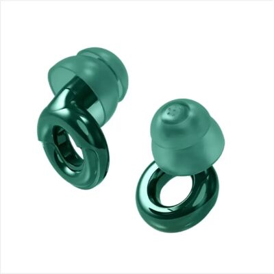 INF Set aus galvanisierten, geräuschdämpfenden Silikon-Ohrstöpseln – wasserdicht, zum Schwimmen, Schlafen, Lernen und Reisen Grün INF Set aus galvanisierten, geräuschdämpfenden Silikon-Ohrstöpseln – wasserdicht, zum Schwimmen, Schlafen, Lernen und Reisen Grün