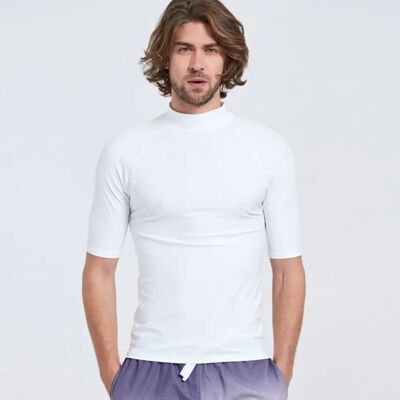 INF Kurzarm Quick-Dry Rash-Guard Top – UV-Schutz, Nylon-Spandex, leichtes Wetsuit-Shirt für Schwimmen und Wassersport Weiß 3XL INF Kurzarm Quick-Dry Rash-Guard Top – UV-Schutz, Nylon-Spandex, leichtes Wetsuit-Shirt für Schwimmen und Wassersport Weiß 3XL