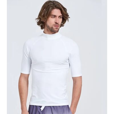 INF Kurzarm Quick-Dry Rash-Guard Top – UV-Schutz, Nylon-Spandex, leichtes Wetsuit-Shirt für Schwimmen und Wassersport L Weiß INF Kurzarm Quick-Dry Rash-Guard Top – UV-Schutz, Nylon-Spandex, leichtes Wetsuit-Shirt für Schwimmen und Wassersport L Weiß