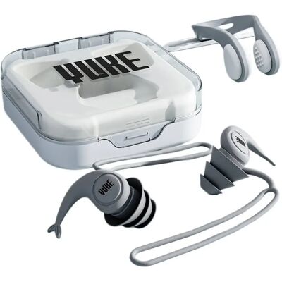 INF Schwimm-Nasenklammer und Ohrstöpsel Set – Wasserdichte Silikon-Nasenklammer & weiche Ohrstöpsel für Schwimmen und Surfen Grau INF Schwimm-Nasenklammer und Ohrstöpsel Set – Wasserdichte Silikon-Nasenklammer & weiche Ohrstöpsel für Schwimmen und Surfen Grau