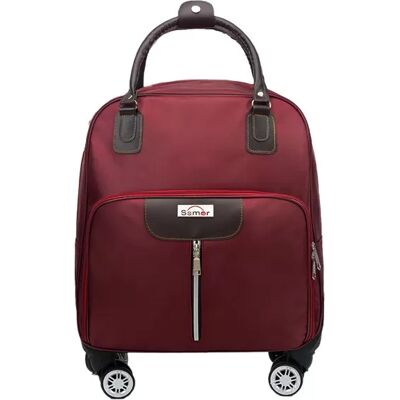 INF Reisetasche Handgepäck-Koffer auf Rollen Dunkelrot INF Reisetasche Handgepäck-Koffer auf Rollen Dunkelrot