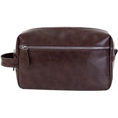 INF Kulturbeutel für Herren, Reise-Waschtasche aus PU-Leder mit Griff Dunkler Kaffee INF Kulturbeutel für Herren, Reise-Waschtasche aus PU-Leder mit Griff Dunkler Kaffee