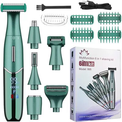 INF 5-in-1 Damen Haartrimmer: Präzise & Sanfte Pflege Grün INF 5-in-1 Damen Haartrimmer: Präzise & Sanfte Pflege Grün