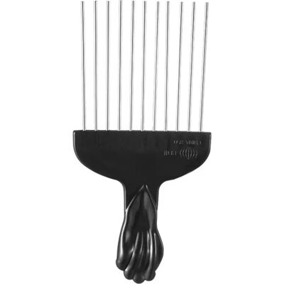 INF Wide-Tooth Hair Pick Comb mit 204 Stahlstiften - 10er Pack, Schwarz, Salon Styling Tool INF Wide-Tooth Hair Pick Comb mit 204 Stahlstiften - 10er Pack, Schwarz, Salon Styling Tool