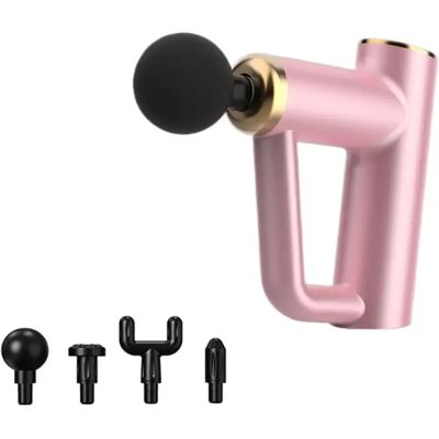 INF Mini Faszien-Massagepistole mit LCD — Tragbares Handmassagegerät, Bürstenmotor, 6-Stufen, Type-C-Aufladung, 4 Köpfe Rosa INF Mini Faszien-Massagepistole mit LCD — Tragbares Handmassagegerät, Bürstenmotor, 6-Stufen, Type-C-Aufladung, 4 Köpfe Rosa