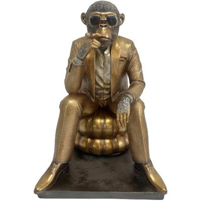 Cor Mulder Dekoaffe, Goldbraun, Kunststoff, Affe, 19.5x30x23 cm, Dekoration, Skulpturen & Dekoobjekte, Dekotiere Cor Mulder Dekoaffe, Goldbraun, Kunststoff, Affe, 19.5x30x23 cm, Dekoration, Skulpturen & Dekoobjekte, Dekotiere