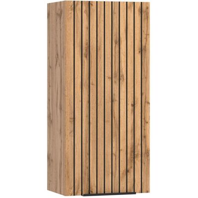 Held Hängeschrank, Schwarz, Eiche Wotan, Metall, 30x64x20 cm, hängend, Badezimmer, Badezimmerschränke, Hängeschränke Held Hängeschrank, Schwarz, Eiche Wotan, Metall, 30x64x20 cm, hängend, Badezimmer, Badezimmerschränke, Hängeschränke