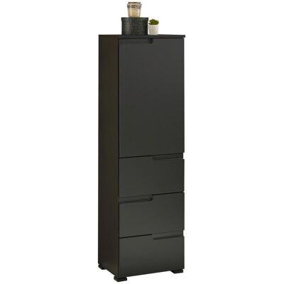 Mid.you Midischrank, Schwarz, Kunststoff, 1 Fächer, 3 Schublade(n) Schubladen, 40x134x32 cm, Made in EU, stehend, Badezimmer, Badezimmerschränke, Midischränke Mid.you Midischrank, Schwarz, Kunststoff, 1 Fächer, 3 Schublade(n) Schubladen, 40x134x32 cm, Made in EU, stehend, Badezimmer, Badezimmerschränke, Midischränke