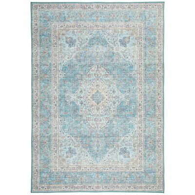 Novel Vintage-Teppich Leo, Creme, Pastellblau, Cognac, Textil, orientalisch, rechteckig, 160x230 cm, Oeko-Tex® Standard 100, rutschfest, waschbar, pflegeleicht, strapazierfähig, in verschiedenen Größen erhältlich, Teppiche & Böden, Teppiche, Waschbare Tep Novel Vintage-Teppich Leo, Creme, Pastellblau, Cognac, Textil, orientalisch, rechteckig, 160x230 cm, Oeko-Tex® Standard 100, rutschfest, waschbar, pflegeleicht, strapazierfähig, in verschiedenen Größen erhältlich, Teppiche & Böden, Teppiche, Waschbare Tep