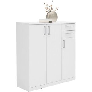 Xora Weiße Kommode - 3 Türen, 2 Schubladen, 106x110x36 cm Xora Weiße Kommode - 3 Türen, 2 Schubladen, 106x110x36 cm