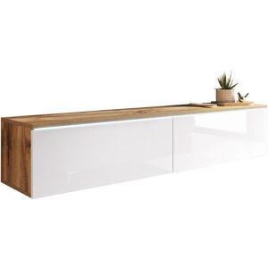 P & B Lowboard D140, Eiche Wotan, Weiß Hochglanz, Kunststoff, kaltweiß, 140x30x33 cm, Fsc, Made in EU, stehend, hängend, Beleuchtung, in verschiedenen Holzdekoren erhältlich, Wohnzimmer, Wohnwände, Lowboards, Lowboards stehend P & B Lowboard D140, Eiche Wotan, Weiß Hochglanz, Kunststoff, kaltweiß, 140x30x33 cm, Fsc, Made in EU, stehend, hängend, Beleuchtung, in verschiedenen Holzdekoren erhältlich, Wohnzimmer, Wohnwände, Lowboards, Lowboards stehend