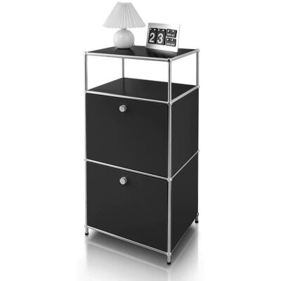 Floordirekt Regal Concept Epure Mk-120, Schwarz, Metall, 50x100x40 cm, stehend, Wohnzimmer, Regale, Bücherregale Floordirekt Regal Concept Epure Mk-120, Schwarz, Metall, 50x100x40 cm, stehend, Wohnzimmer, Regale, Bücherregale