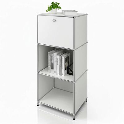 Floordirekt Regal Concept Epure Mk-107, Weiß, Metall, 50x121x40 cm, stehend, Wohnzimmer, Regale, Bücherregale Floordirekt Regal Concept Epure Mk-107, Weiß, Metall, 50x121x40 cm, stehend, Wohnzimmer, Regale, Bücherregale