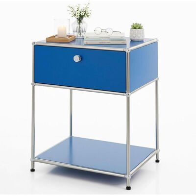 Floordirekt Regal Concept Epure Mk-139, Blau, Metall, 50x65x40 cm, stehend, Wohnzimmer, Regale, Bücherregale Floordirekt Regal Concept Epure Mk-139, Blau, Metall, 50x65x40 cm, stehend, Wohnzimmer, Regale, Bücherregale