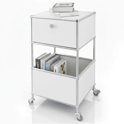 Floordirekt Regal Concept Epure Mk-145, Weiß, Metall, 40x75x40 cm, stehend, Wohnzimmer, Regale, Bücherregale Floordirekt Regal Concept Epure Mk-145, Weiß, Metall, 40x75x40 cm, stehend, Wohnzimmer, Regale, Bücherregale